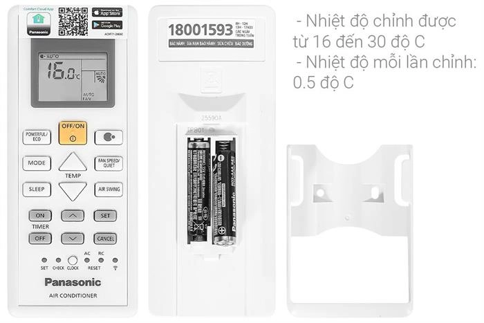 Điều hòa Panasonic 1 chiều Inverter 9.040BTU CS-PU9CKH-8D