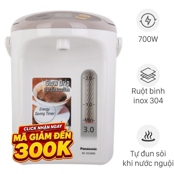 Bình thủy điện Panasonic NC-EG3000CSY 3 lít