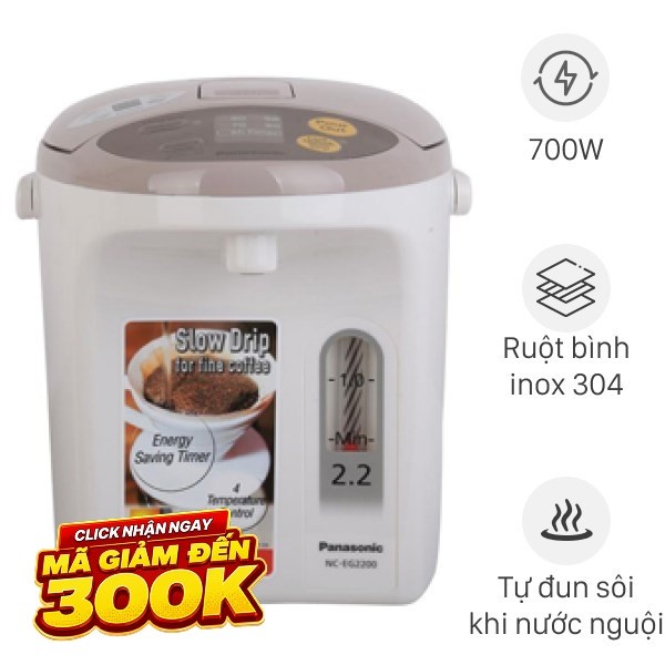 Bình thủy điện Panasonic NC-EG2200CSY 2.2 lít