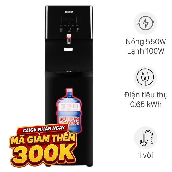 Cây nước nóng lạnh Toshiba RWF-W1830BV(K) 650W