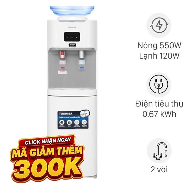 Cây nước nóng lạnh Toshiba RWF-W1664TV(W1) 670W