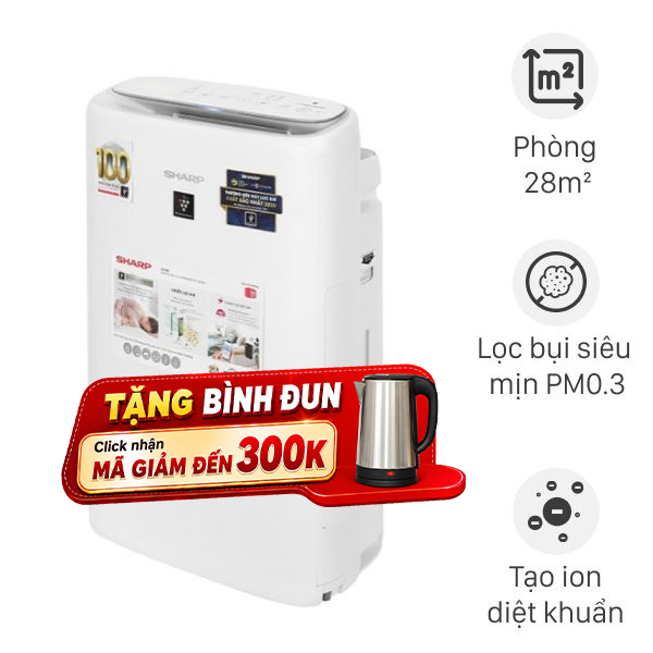 Máy lọc không khí tạo ẩm Sharp KI-N40V-W 29W