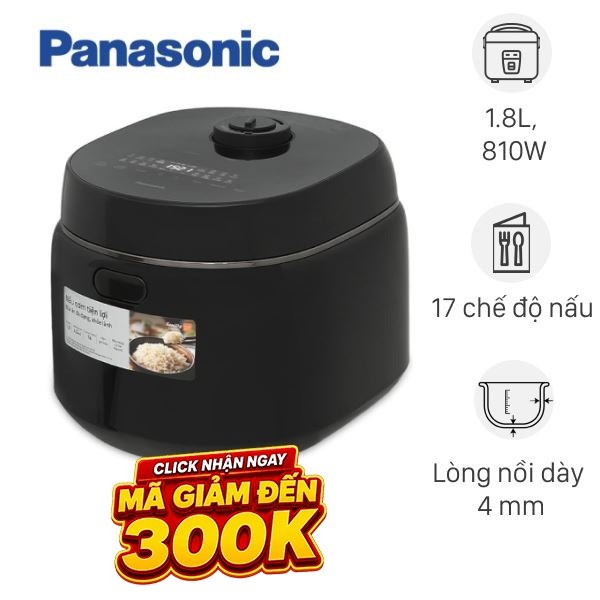 Nồi cơm điện tử Panasonic 1.8 lít SR-DM184KRA