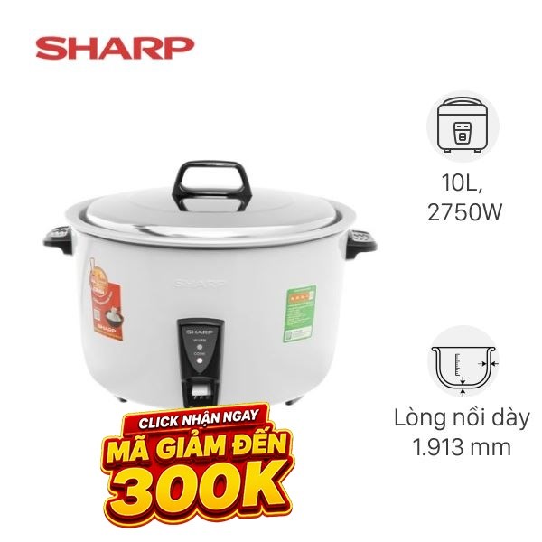 Nồi cơm nắp rời Sharp 10 lít KSH-D1010V