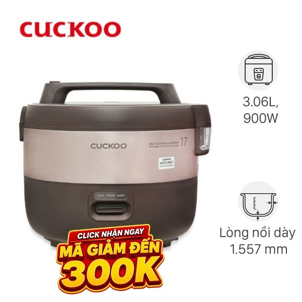 Nồi cơm nắp gài Cuckoo 3.06 lít CR-1755/KBBKCRVN