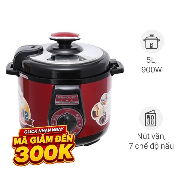 Nồi áp suất điện Sunhouse SHD-1552 5 lít