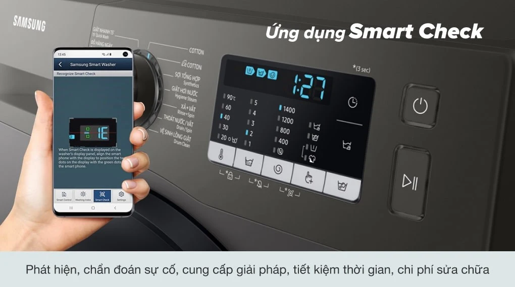 Máy giặt lồng ngang Samsung Inverter 9.5Kg WW95TA046AX/SV