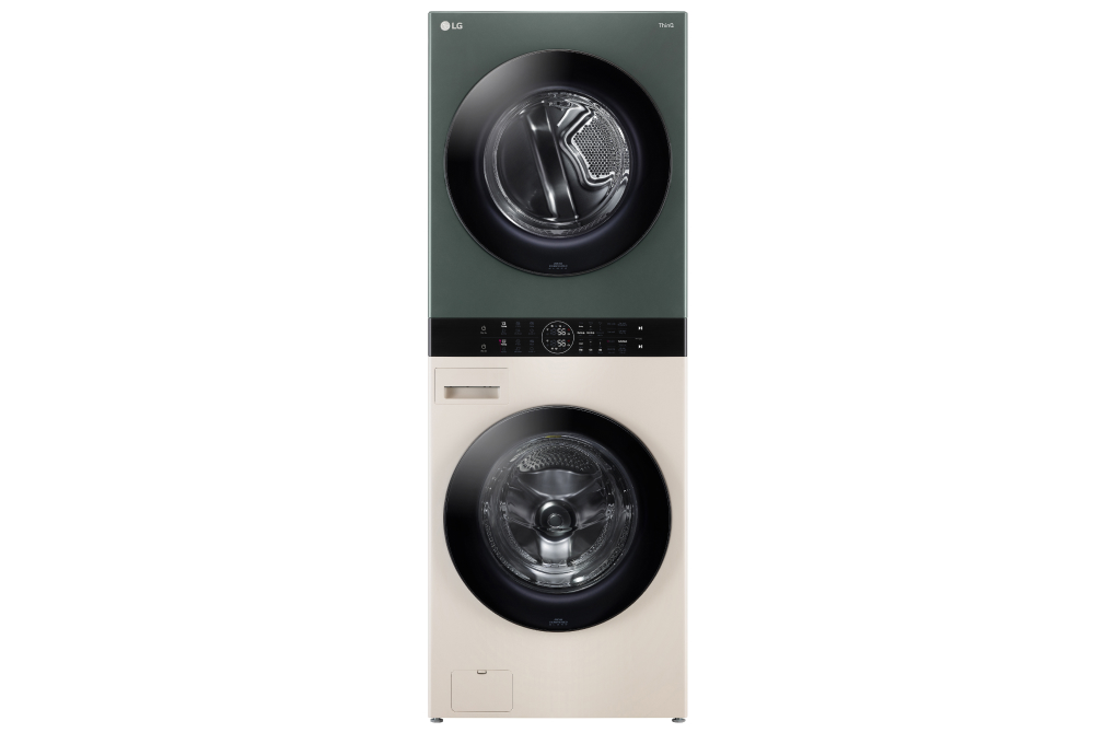 Tháp máy giặt cao cấp LG WashTower 25Kg + sấy 17Kg WT2517NHEG