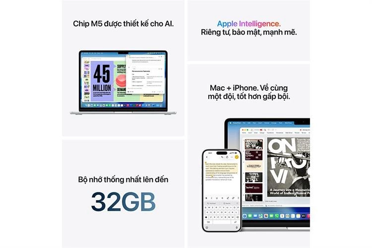 Macbook Air M5 13 MDHA4SA/A Starlight /Apple M5 chip with 10‑core CPU and 8‑core GPU, 16GB, 512GB SSD