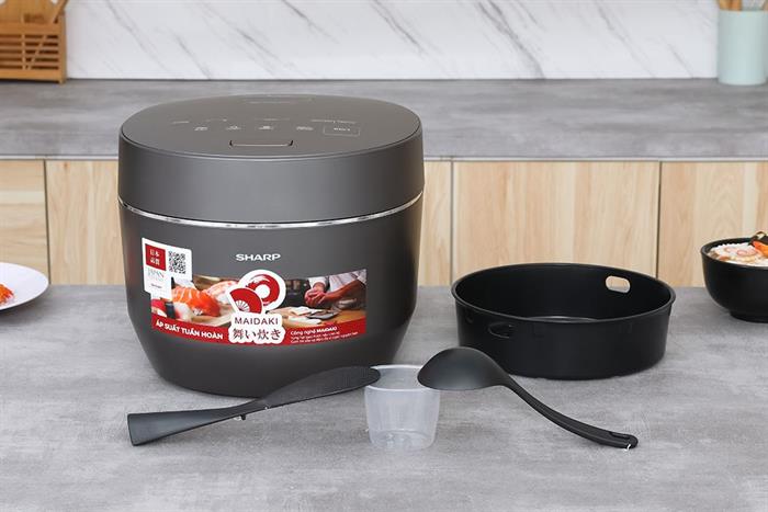 Nồi cơm áp suất đ.tử cao tần 1,8L Sharp KS-XW181V-S
