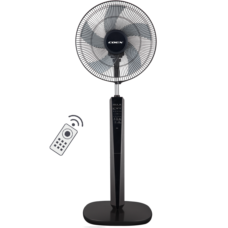 Quạt cây COEX 5 cánh Có điều khiển từ xa Đen – CF-7122A