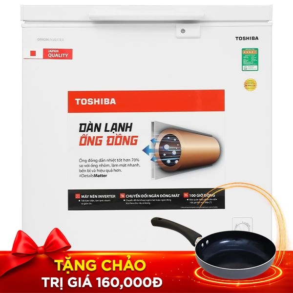 Tủ đông Toshiba Inverter 201 lít GR-RC265CM-PMV(01)