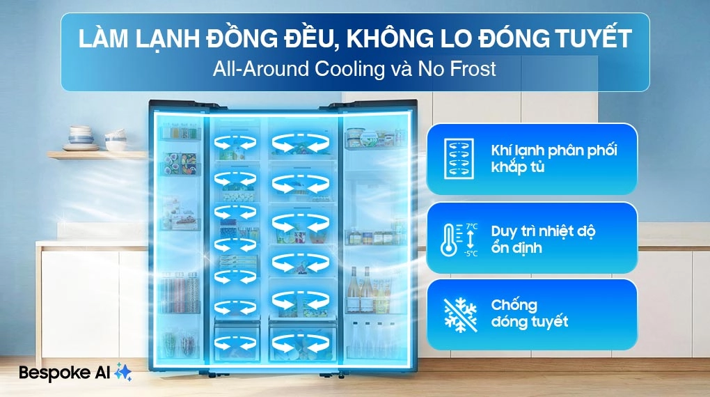 Tủ lạnh Side By Side Samsung 578 Lít RS57DG410EB4SV