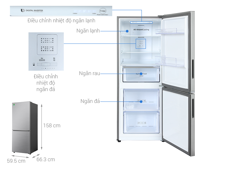 Tủ lạnh Samsung Inverter 280 lít RB27N4020S9/SV