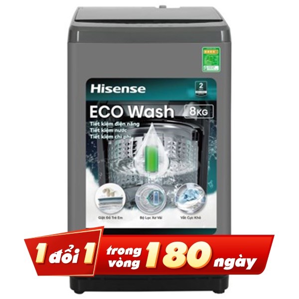 Máy giặt Hisense 8 kg WTZQ8012UT