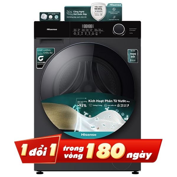 Máy giặt sấy Hisense Inverter giặt 10.5 kg - sấy 7 kg WD105M3